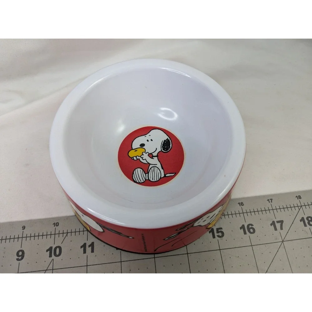 Trudeau Peanuts Snoopy Pet Dish‎ Red White